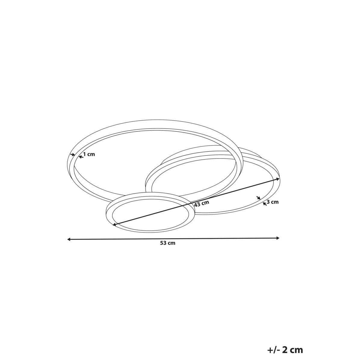 Lampa sufitowa LED metalowa czarno-biała ZAMI