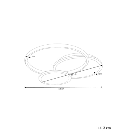 Lampa sufitowa LED metalowa czarno-biała ZAMI