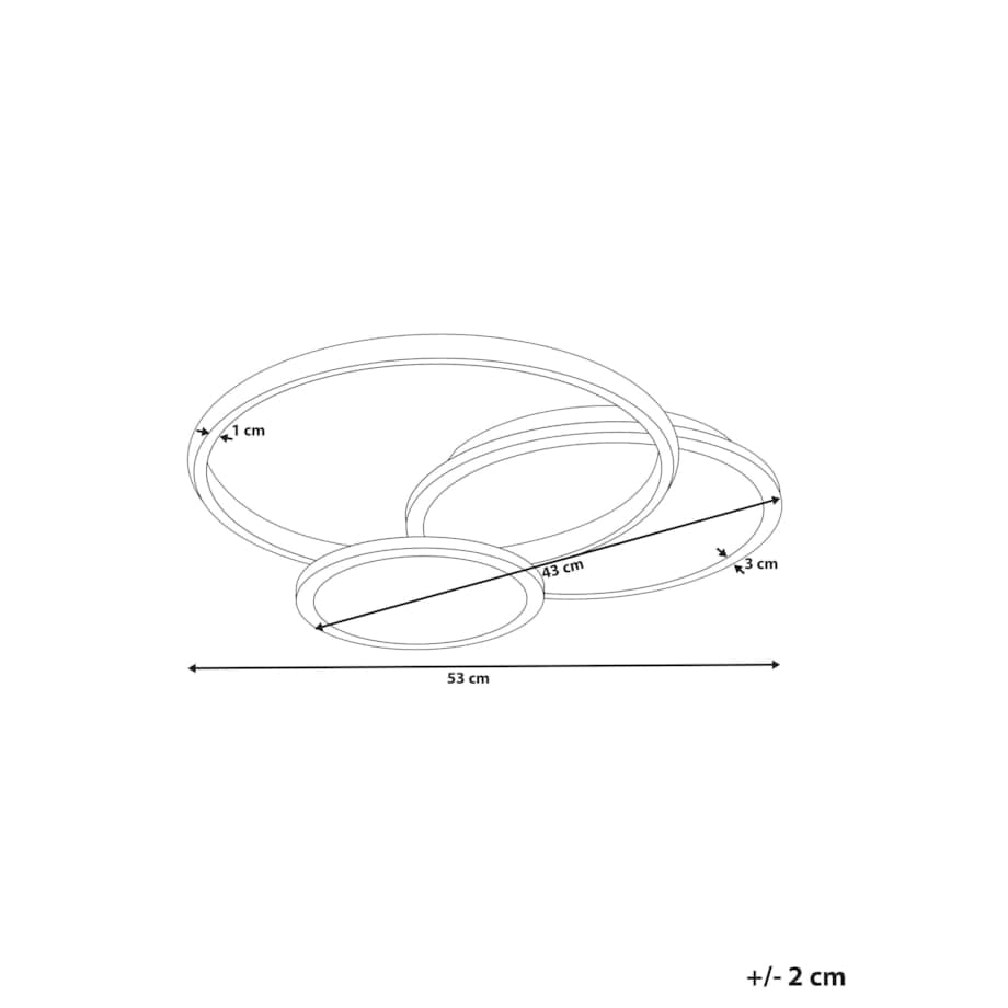 Lampa sufitowa LED metalowa czarno-biała ZAMI