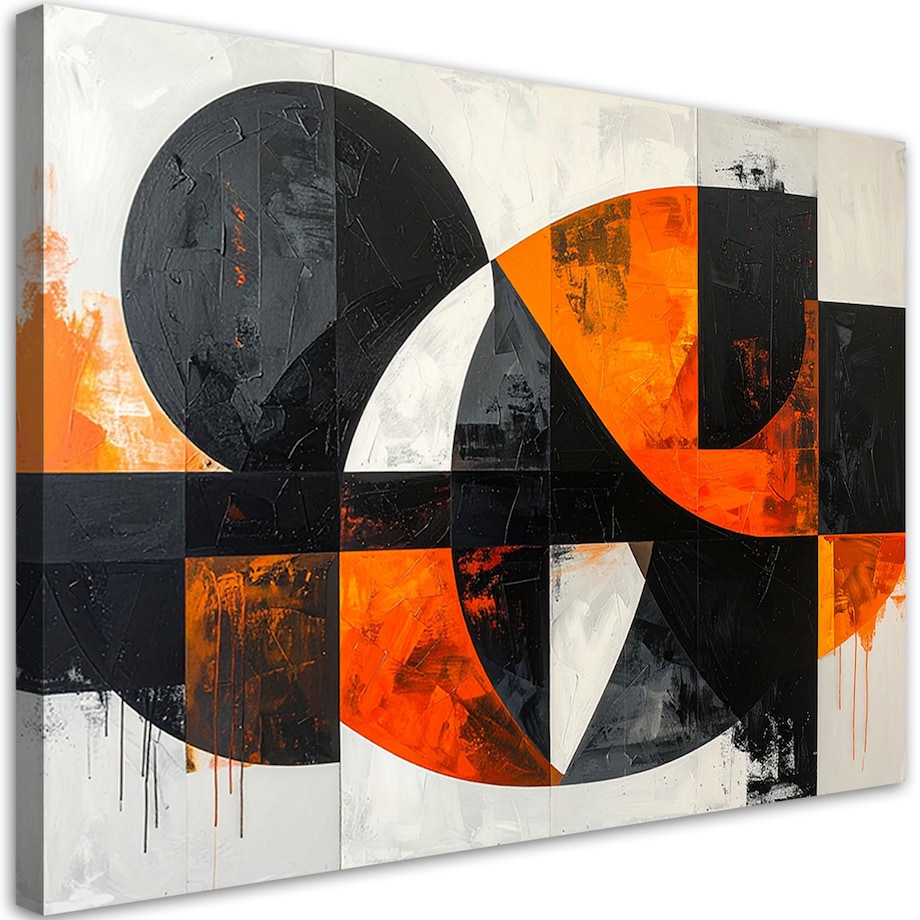 Obraz do salonu biura kuchni, Abstrakcyjne koła kształty pomarańczowy
