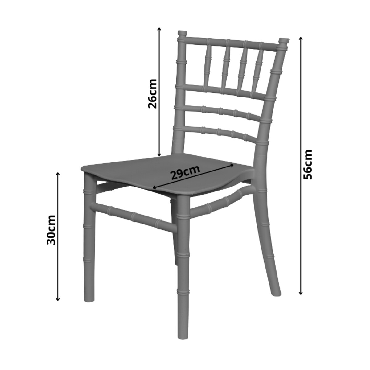 Krzesełko dla dzieci plastikowe z oparciem szare dziecięce