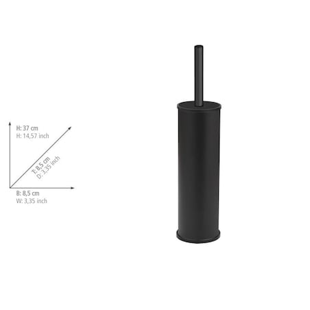 Szczotka WC ze szczelnym pojemnikiem ze stali nierdzewnej OLMEDO, Ø 8,5 cm