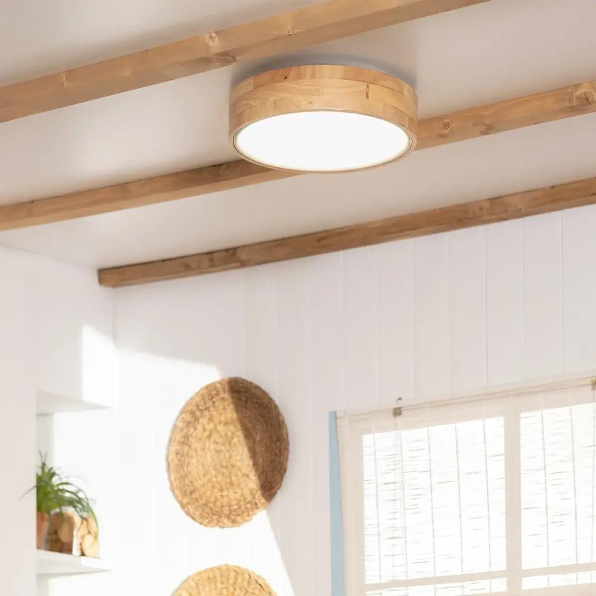 Natynkowa lampa Nature ABR-PLODV-B-15W-CCT Abruzzo LED 15W 2700-6500K biały drewniany