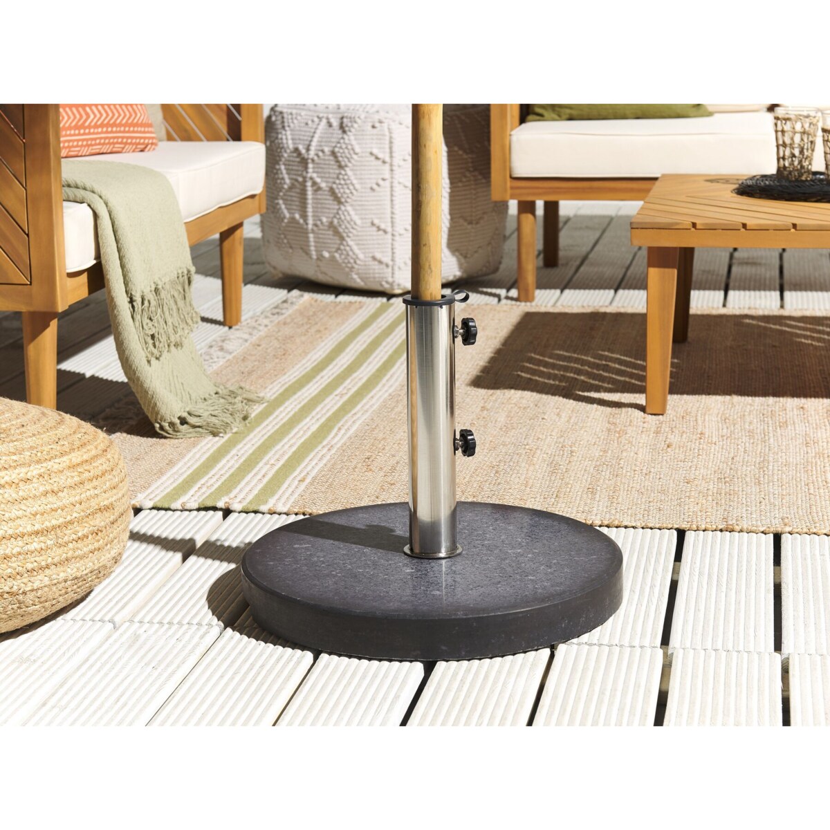 Podstawa pod parasol okrągła ⌀ 45 cm czarna CEGGIA