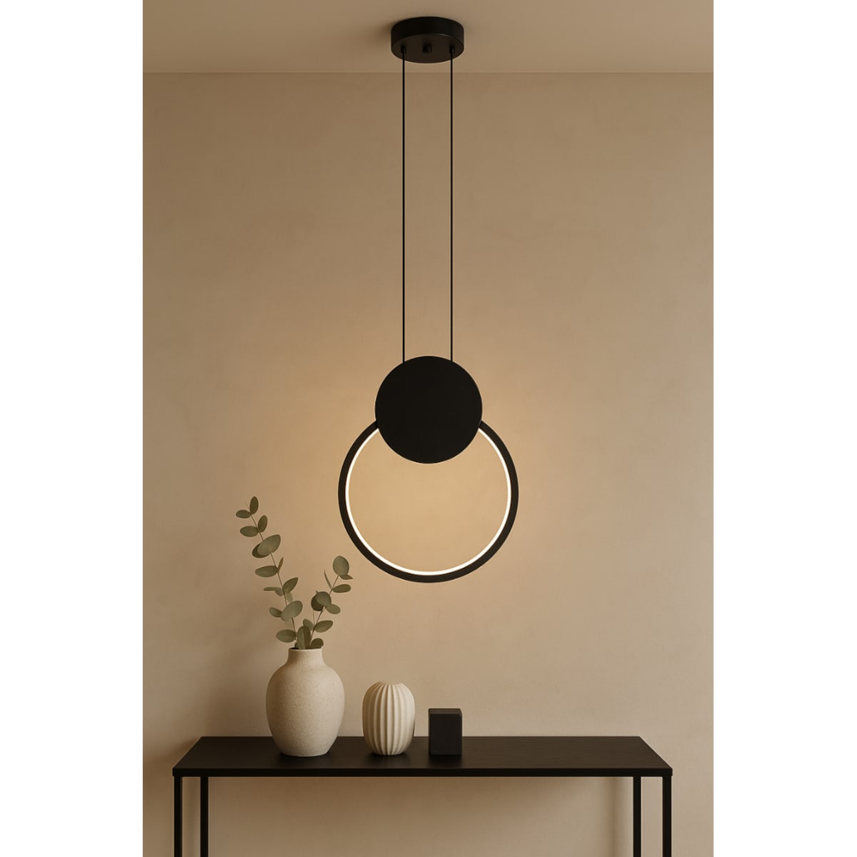 LAMPA WISZĄCA LUMINARIS CZARNA