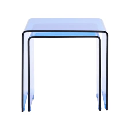 Zestaw 2 stolików pomocniczych KENDALL Szkło hartowane Niebieski
