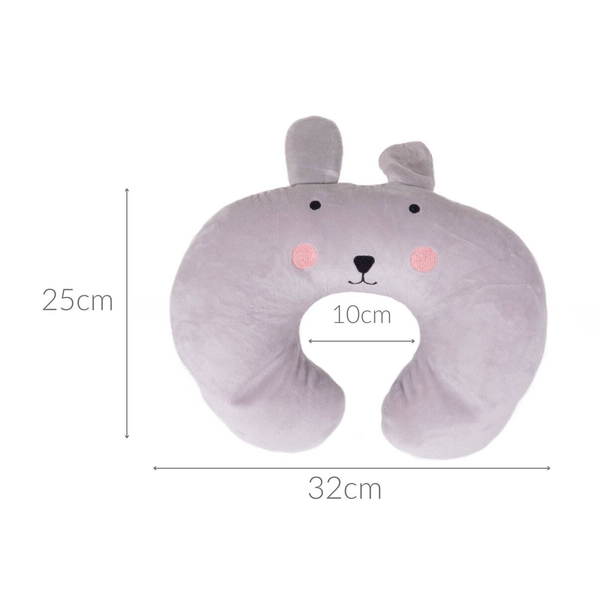 Poduszka podróżna dla dzieci, rogal miś, 30 x 30 x 9 cm