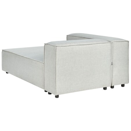 Narożnik modułowy 3-osobowy lniany prawostronny szary APRICA