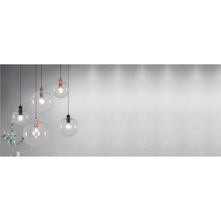 Lampa Wisząca Szklana Kula Rose Gold Lassi 25Cm
