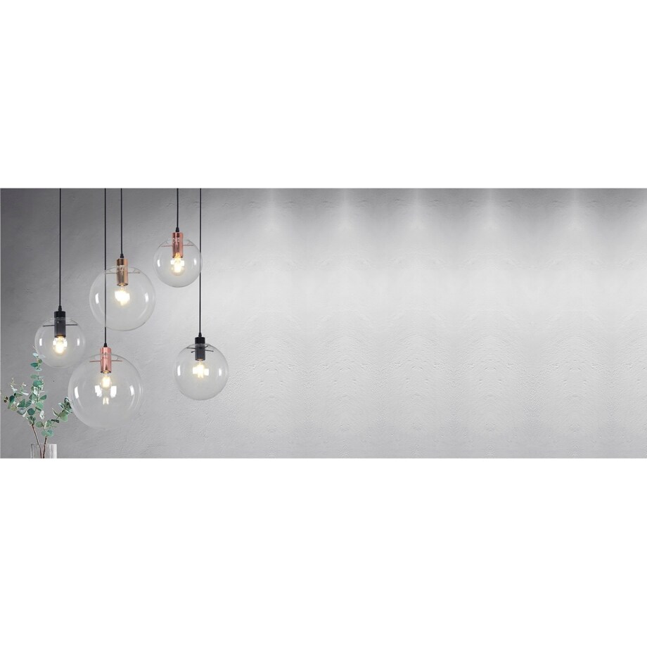 Lampa Wisząca Szklana Kula Rose Gold Lassi 25Cm