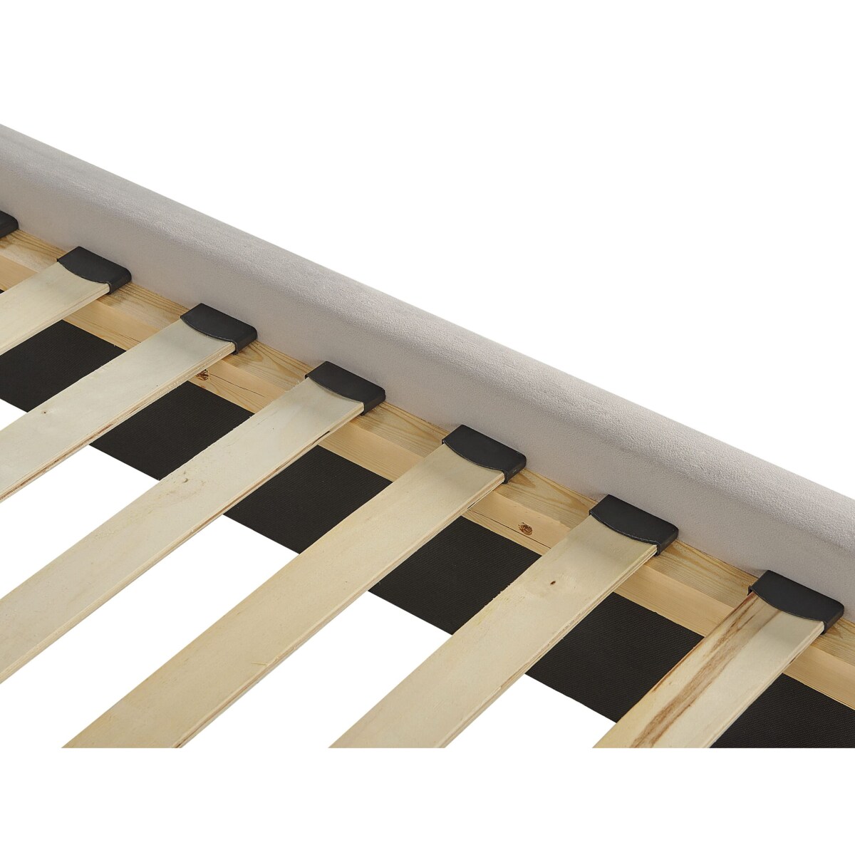 Łóżko welurowe 180 x 200 cm jasnoszare LUBBON