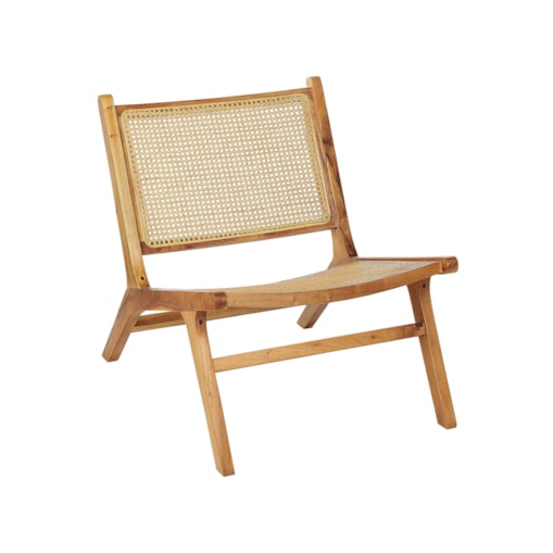 Krzesło drewniane z plecionką rattanową jasne drewno MIDDLETOWN