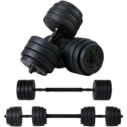 Zestaw hantli 2x20 kg Regulowane hantle 40 kg z funkcją sztangi funfit