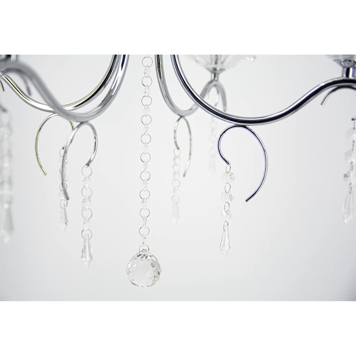 Pałacowy żyrandol świecznikowy 1870/4 8C z kryształkami chrom