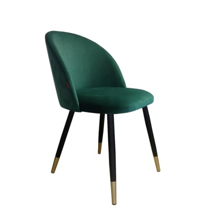 Krzesło CLAUDINE 1 VELVET GOLD zielone