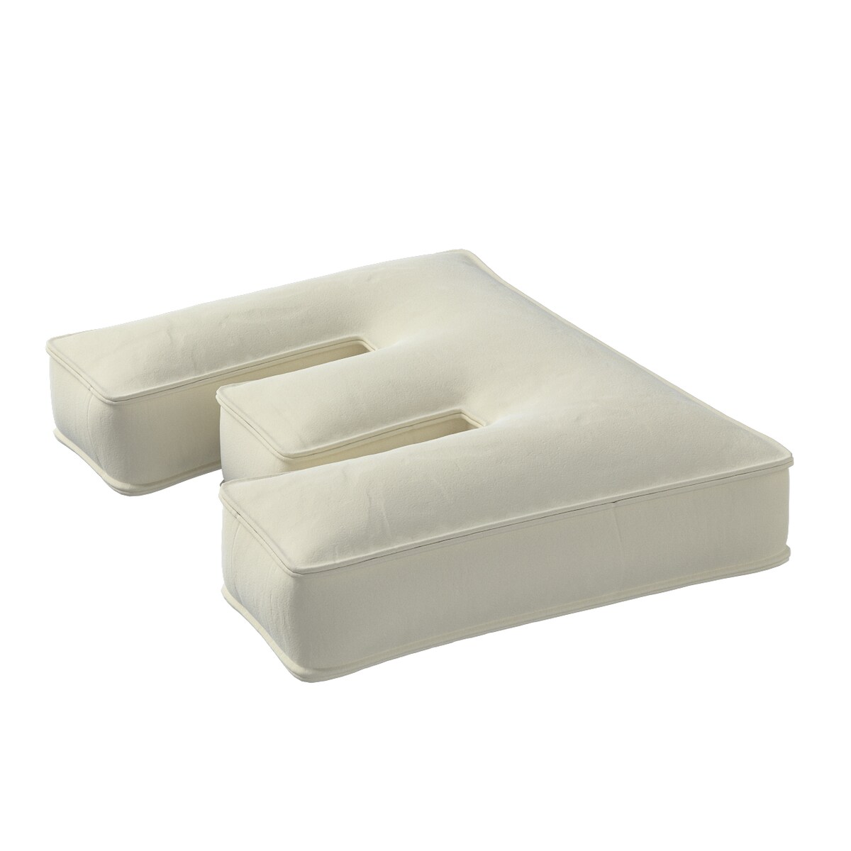 Poduszka literka E, śmietankowa biel, 30x40cm, Posh Velvet