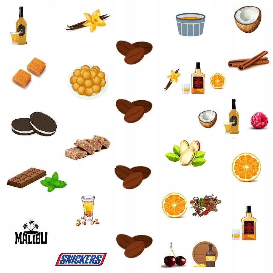 Zestaw prezentowy upominkowy "KAWA Z TOBĄ" - 20 smaków kaw deserowych premium - prezent upominek na walentynki dla chłopaka dziewczyny niej niego żony męża kobiety faceta mężczyzny