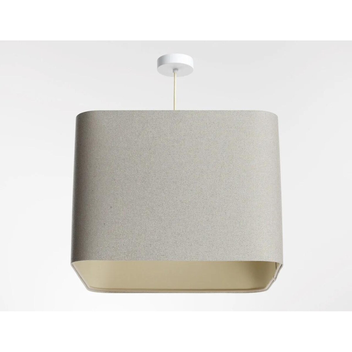 Lampa wisząca KWADRO LEN 007-40w25 jasnobeżowa