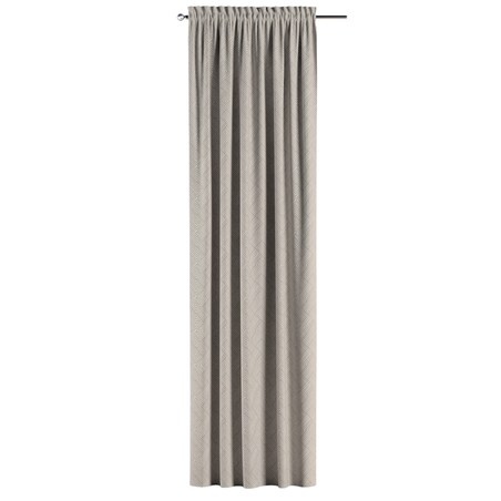 Zasłona na kanale z grzywką 1 szt. 130x245 beżowo-kremowe geometryczne wzory