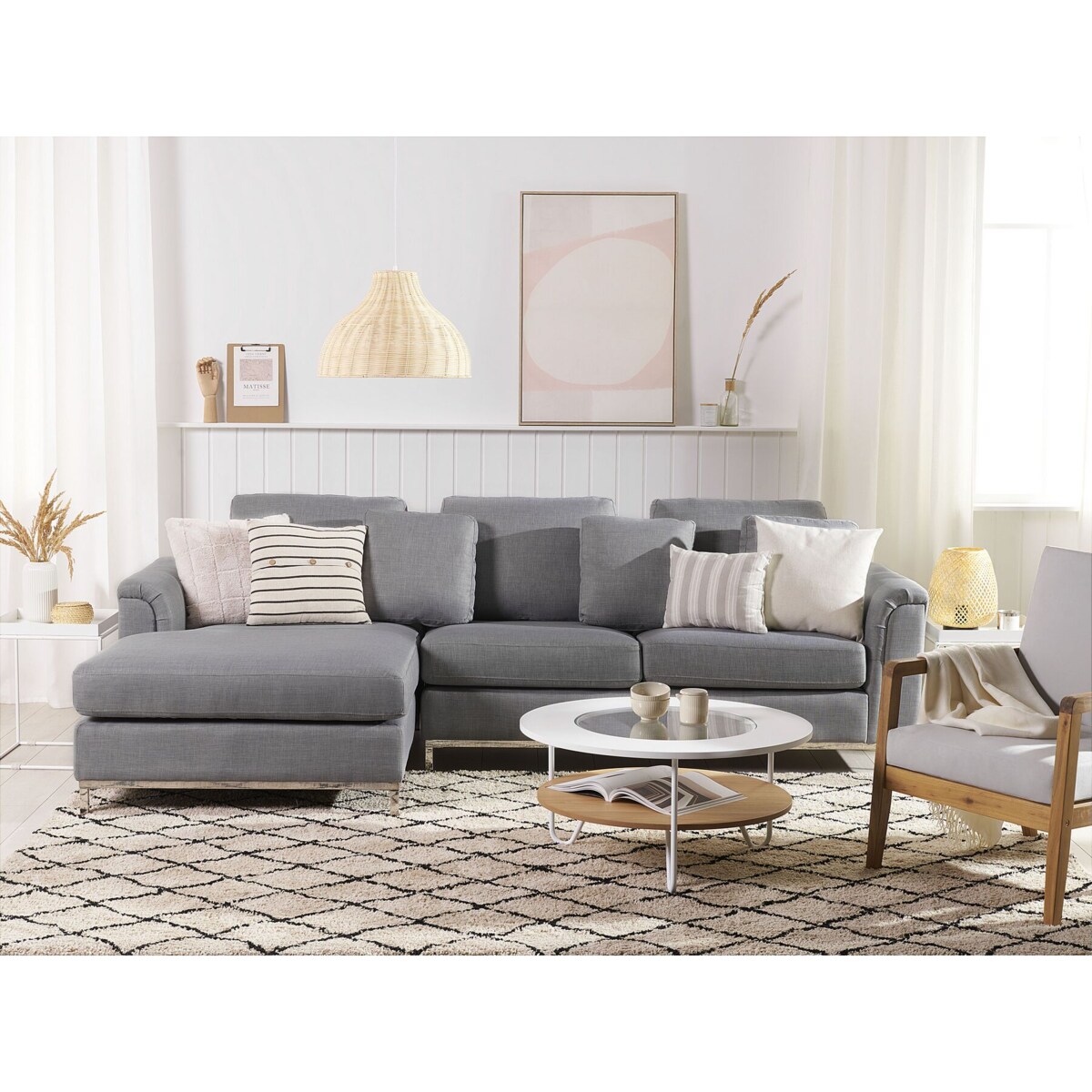 Narożnik prawostronny jasnoszary OSLO