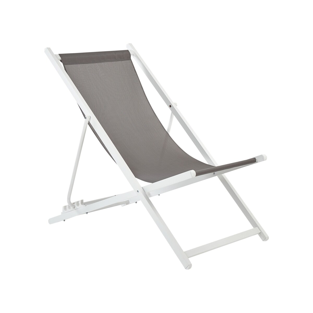 Leżak ogrodowy szaro-biały LOCRI II
