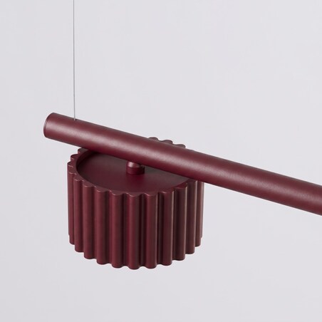 Żyrandol AURA 4 burgund Gx53