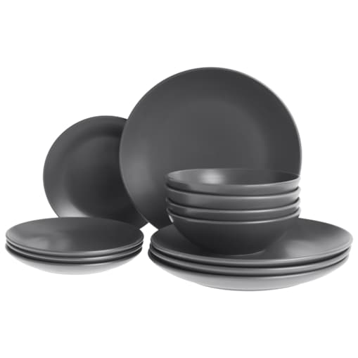 Zastawa stołowa 18-częściowa VIVANI Kamionka Czarny