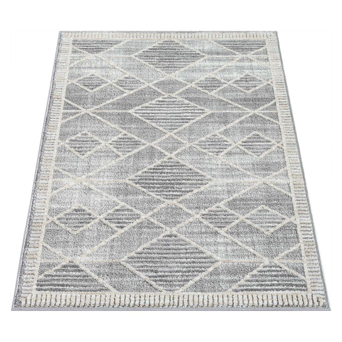 Dywan nowoczesny minimalistyczny high low Flaire 1780 szary geometryczny 200x290