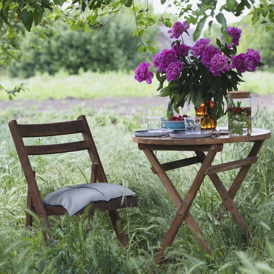 Poduszka Ogrodowa Na Krzesło Fotel Zestaw 4 Szt. 40X40 Cm Wodoodporna Pikowana Wiązana