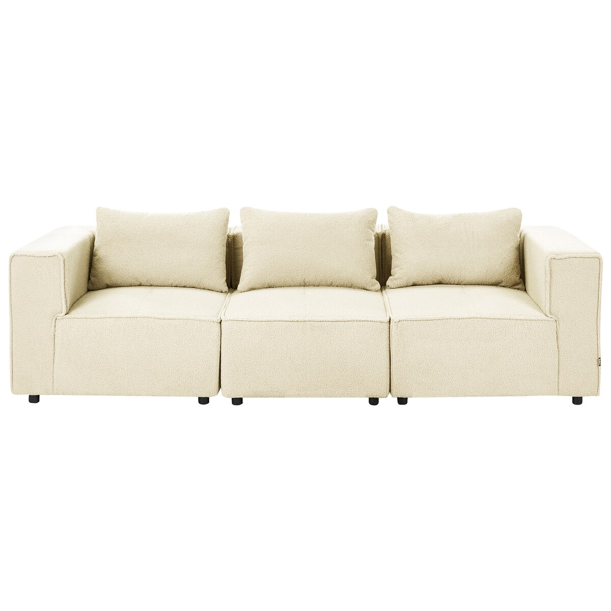 Sofa modułowa dla 3 osób AXEBO Boucle Złamana biel