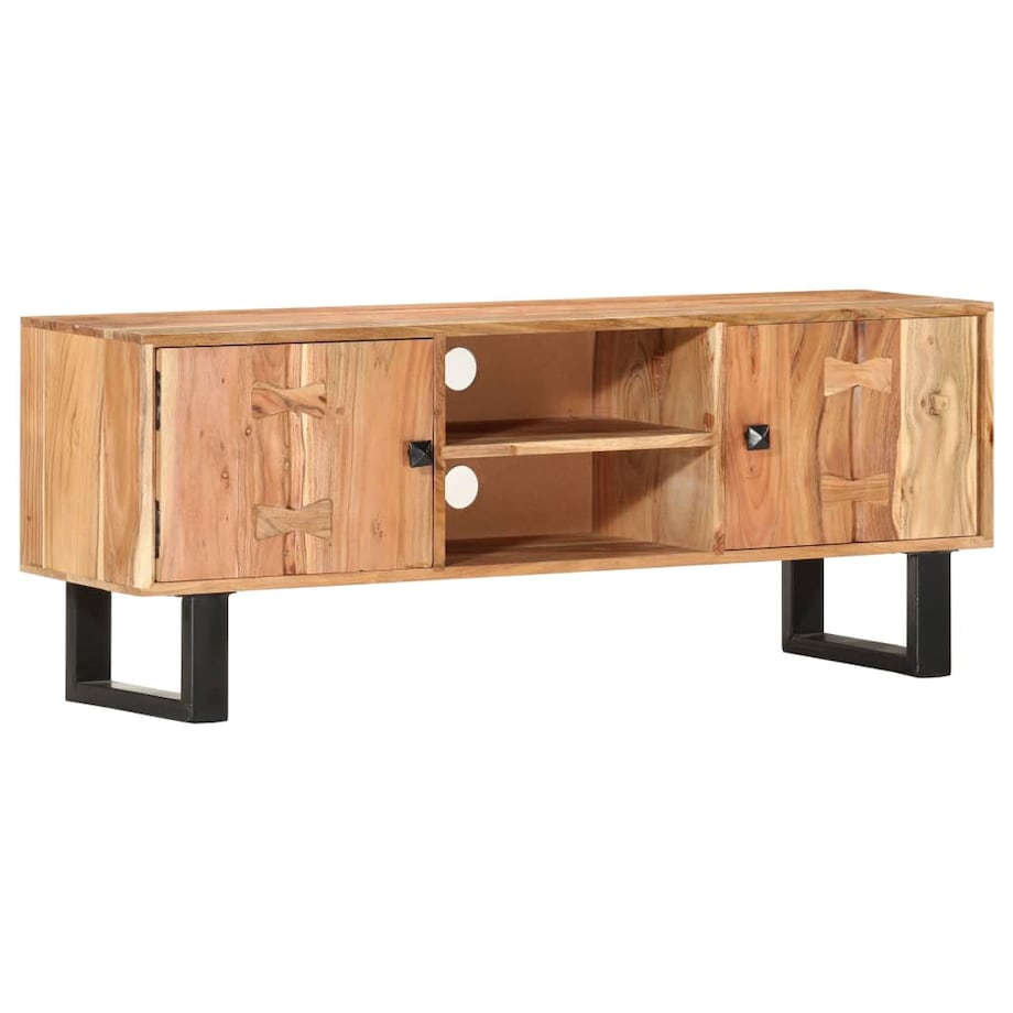 vidaXL Szafka pod TV, 118x30x45 cm, lite drewno akacjowe