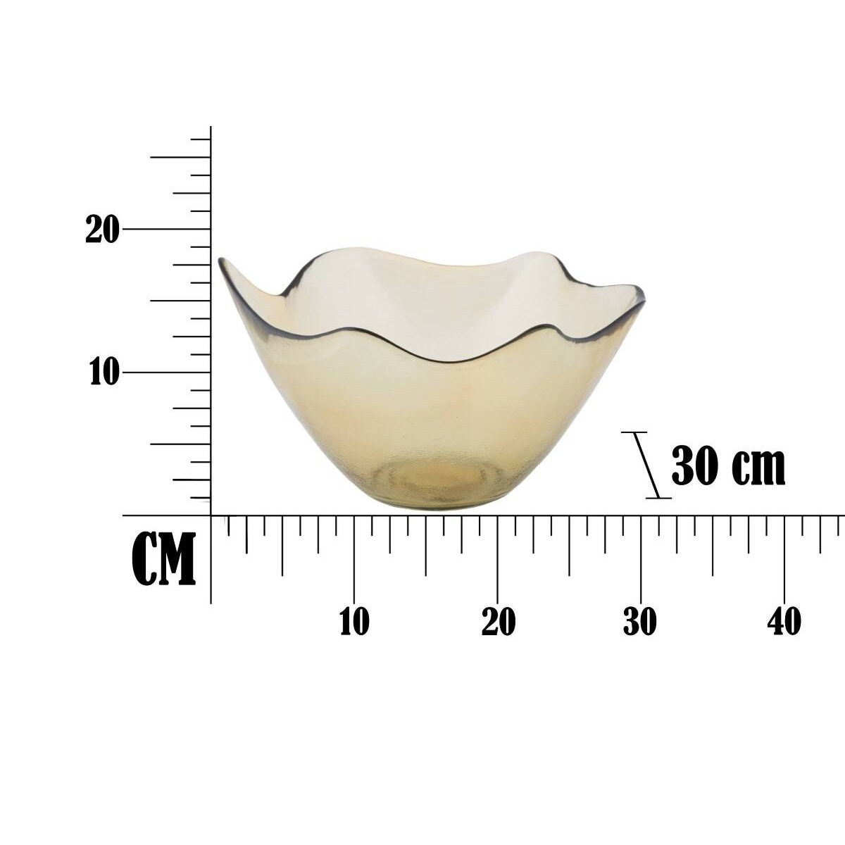 Ozdobna misa ze szkła z recyklingu, Ø 30 cm