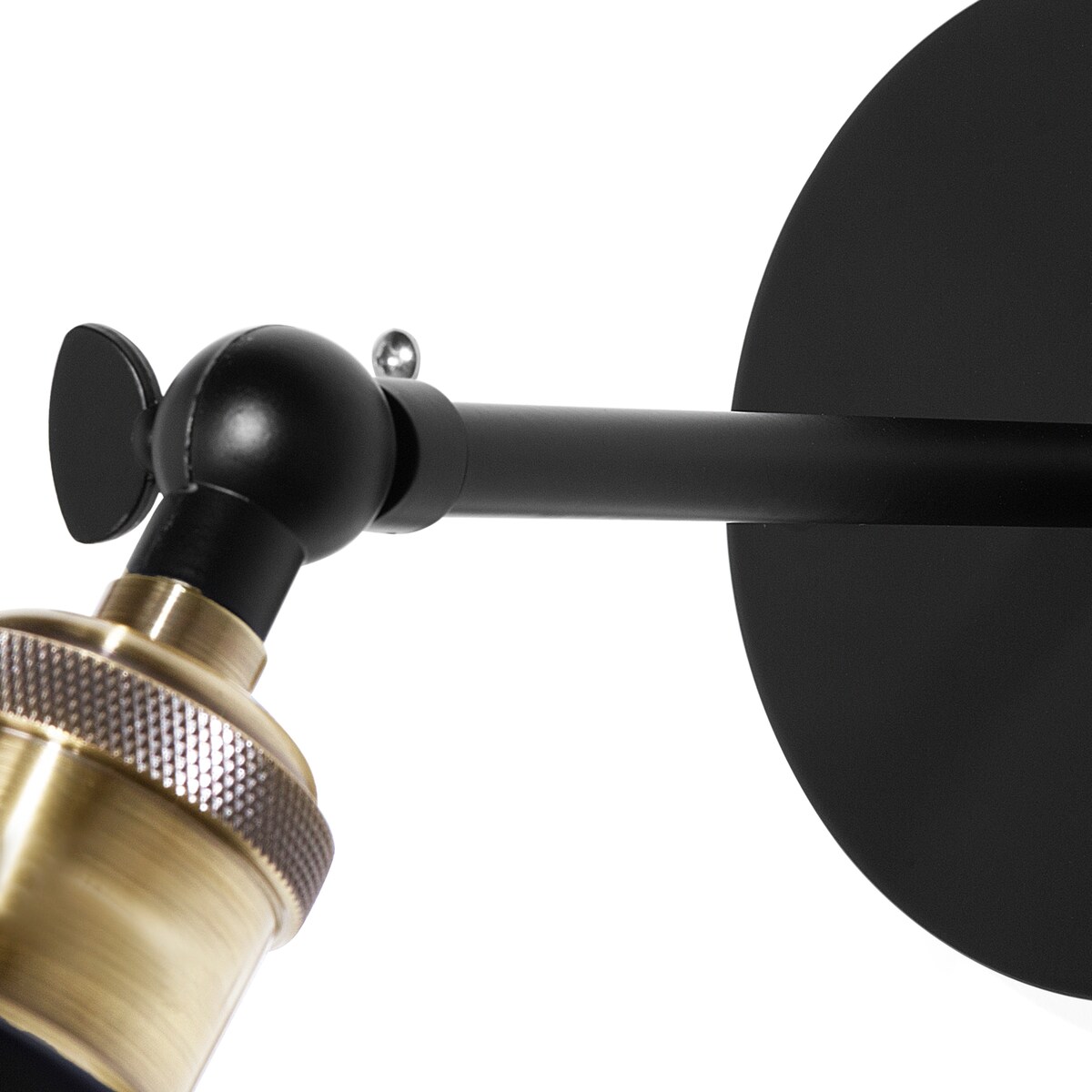 Zestaw 2 lamp ściennych LOVAT Regulowana Metal Przezroczysty Czarny