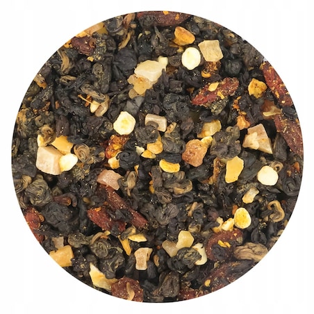 Herbata czarna ŹRÓDŁO MŁODOŚCI o smaku orientalnych owoców goji PREMIUM - herbata liściasta sypana mieszanka napar susz - gotowa na prezent upominek