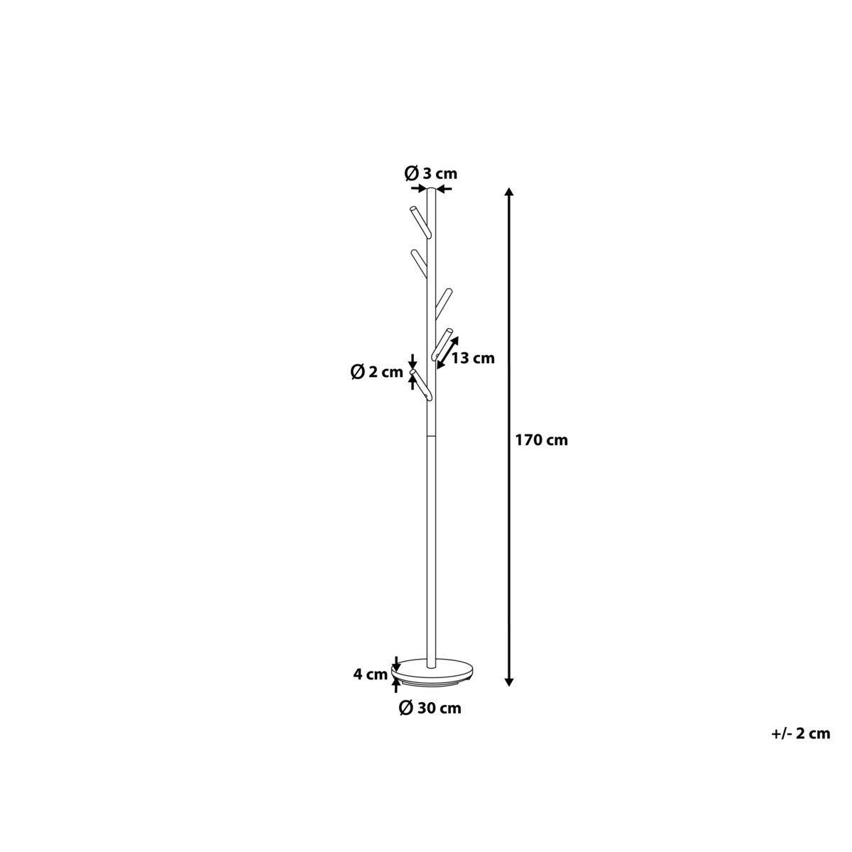 Wieszak stojący biały ALBIN
