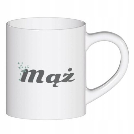 Ceramiczny kubek z uchwytem MĄŻ do kawy herbaty czekolady 250ml - prezent upominek dla męża na rocznicę ślub wesele