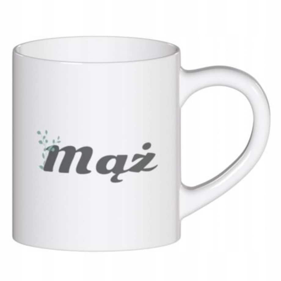 Ceramiczny kubek z uchwytem MĄŻ do kawy herbaty czekolady 250ml - prezent upominek dla męża na rocznicę ślub wesele