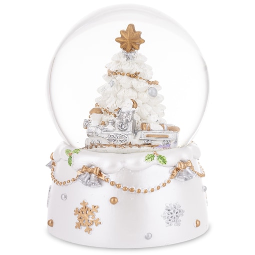 Szklana kula TRAIN z pozytywką 14x10 cm