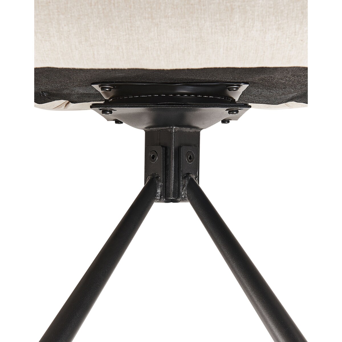 Zestaw 2 krzeseł do jadalni LOURES Tkanina Jasnobeżowy