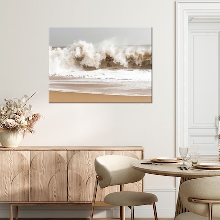 Obraz do salonu sypialni jadalni, Plaża morze wzburzone fale natura 100x70