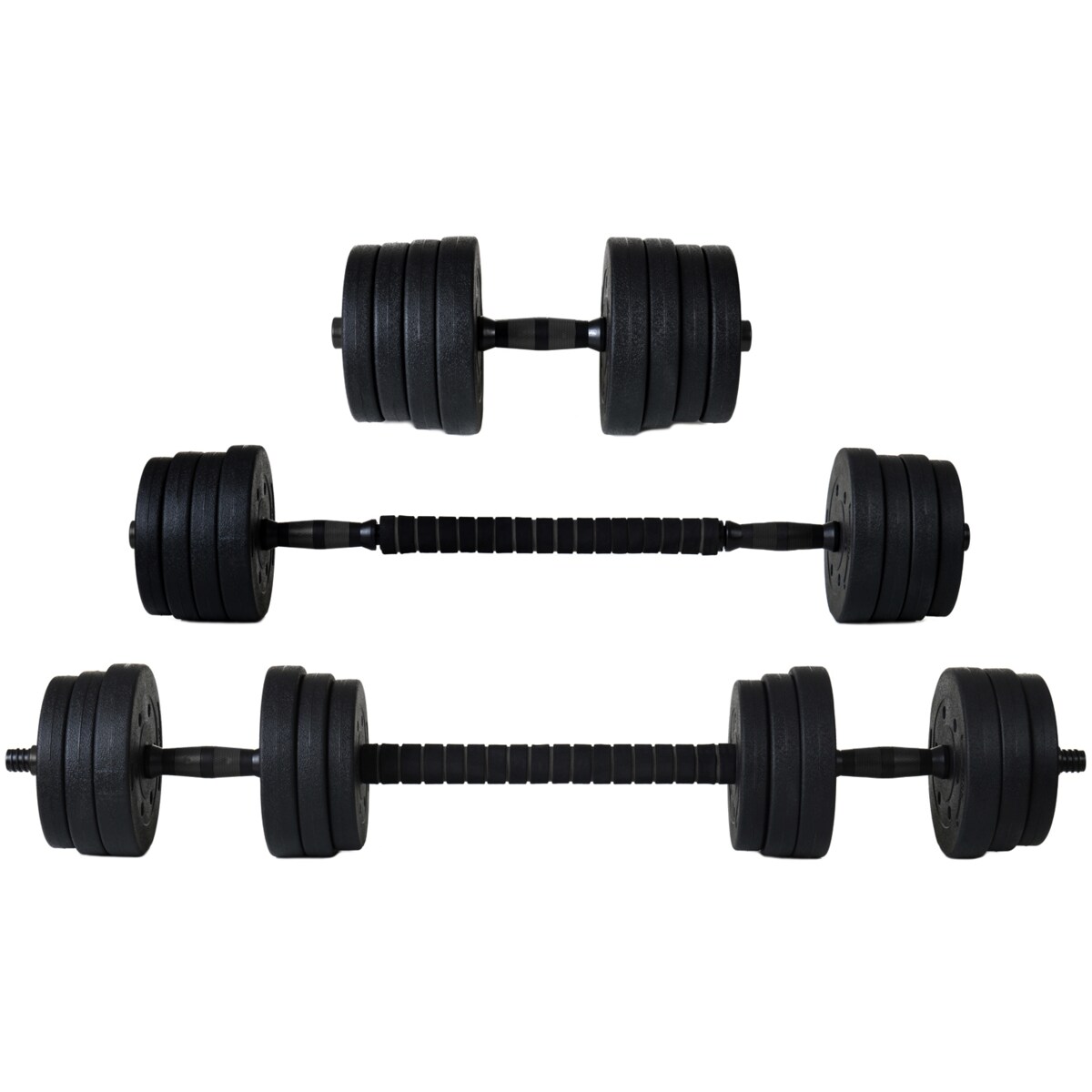 Zestaw hantli 2x10 kg Regulowane hantle 20 kg z funkcją sztangi funfit