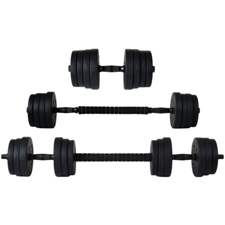 Zestaw hantli 2x10 kg Regulowane hantle 20 kg z funkcją sztangi funfit