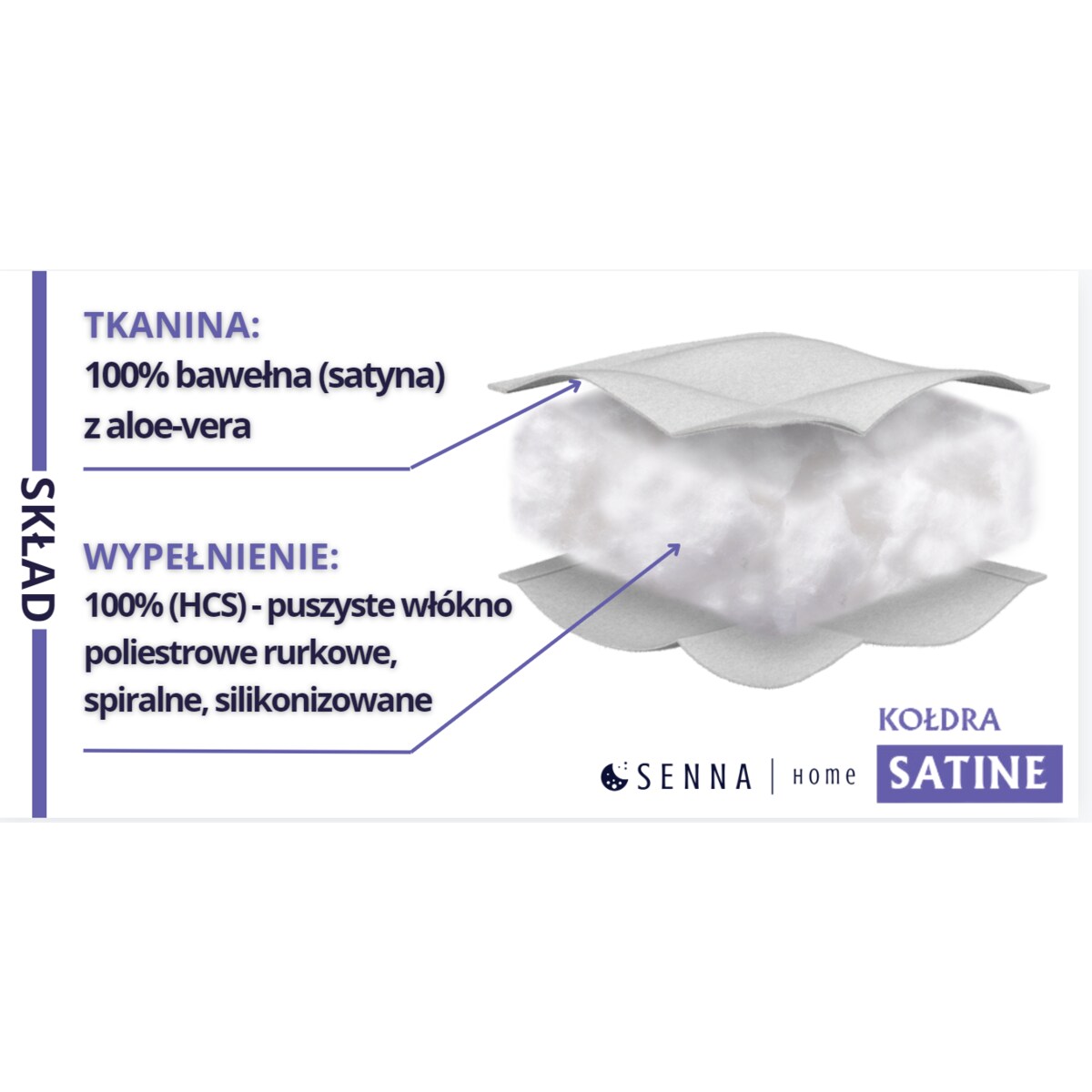 Kołdra całoroczna 135x200 SATINE Senna Home