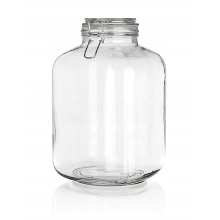 SŁOIK DUŻY szklany 5 L pojemnik na weki kapusta jedzenie ogórki klips