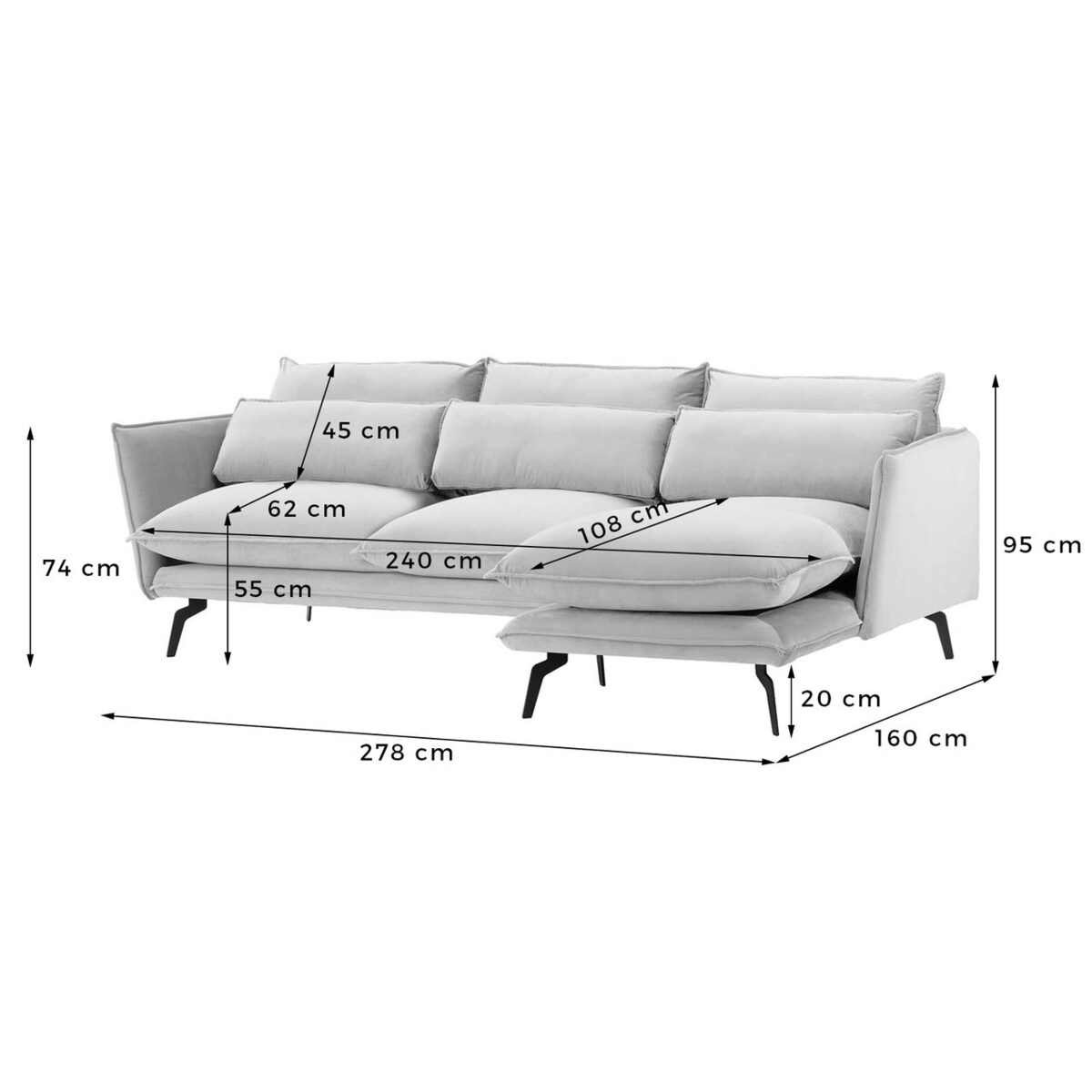 Narożnik lewy Layla-Velluto 19