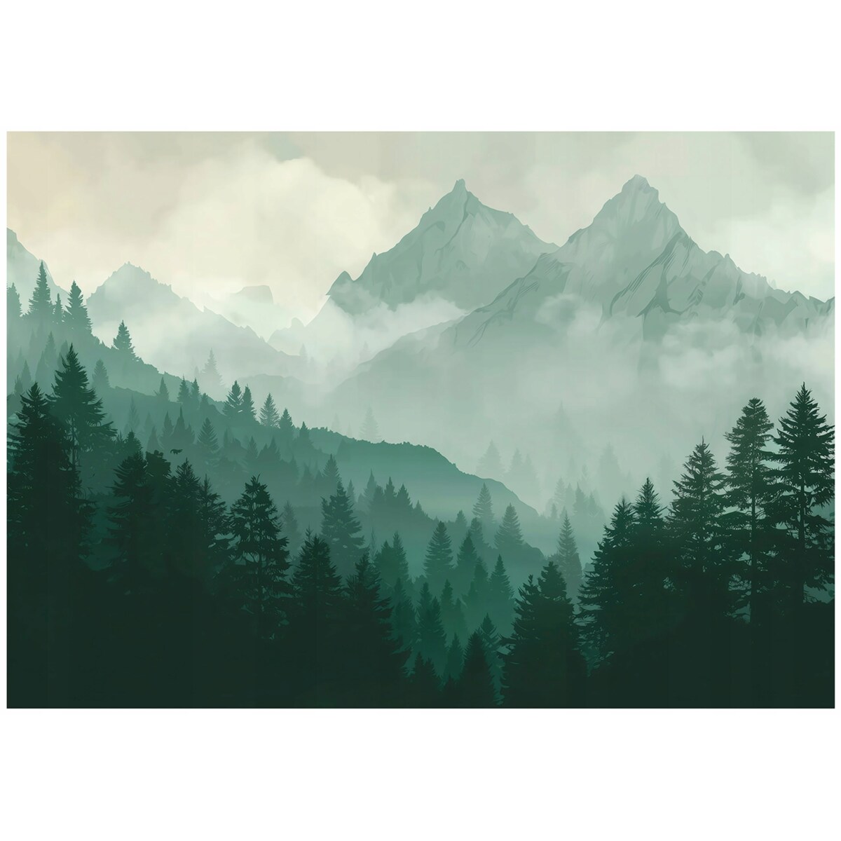 Fototapeta Do Sypialni Salonu Na Flizelinie Las Natura Zielony 400x280