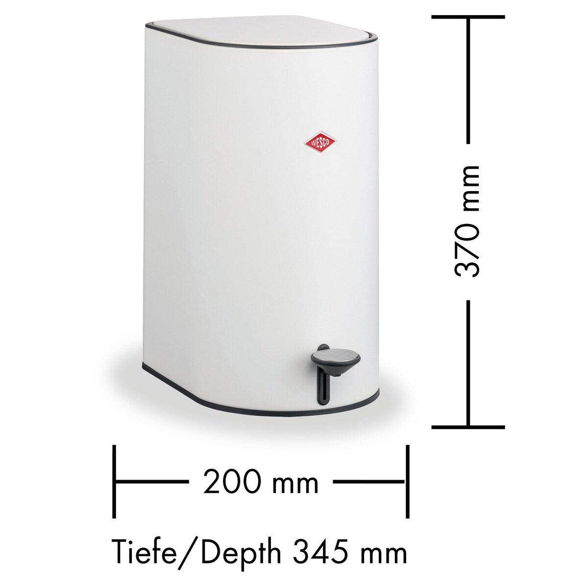 Kosz na śmieci STEP BOY 9l biały matt - WESCO