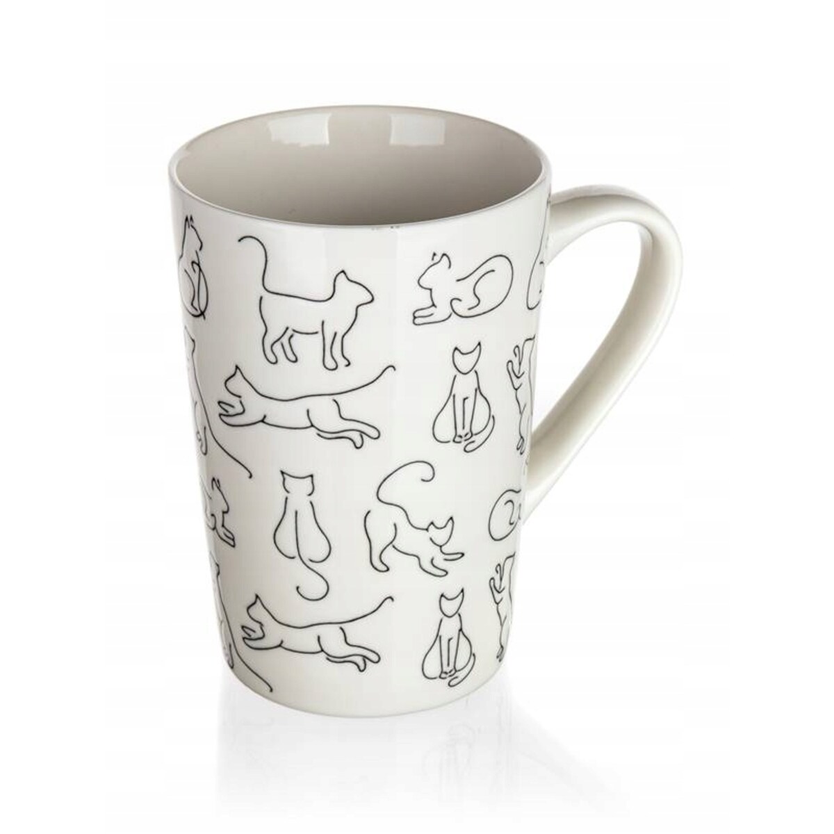 2x KUBEK WYSOKI w koty CERAMIKA 450 ml na herbatę kawę DEKORACYJNY upominek