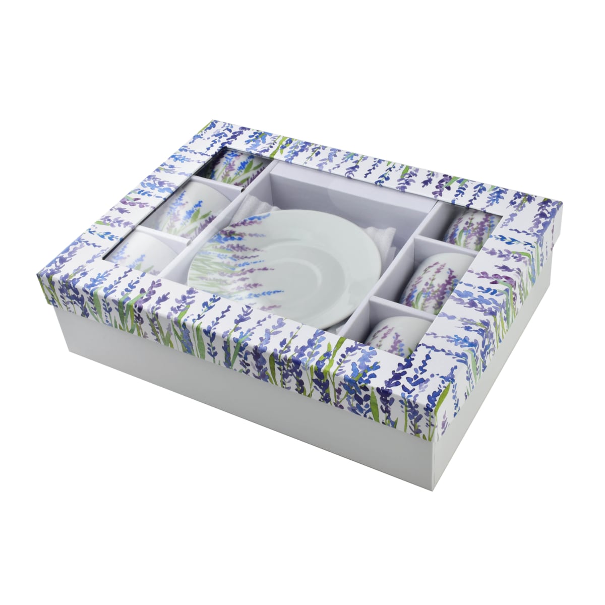 JOY Komplet 6 filiżanek ze spodkiem 250ml