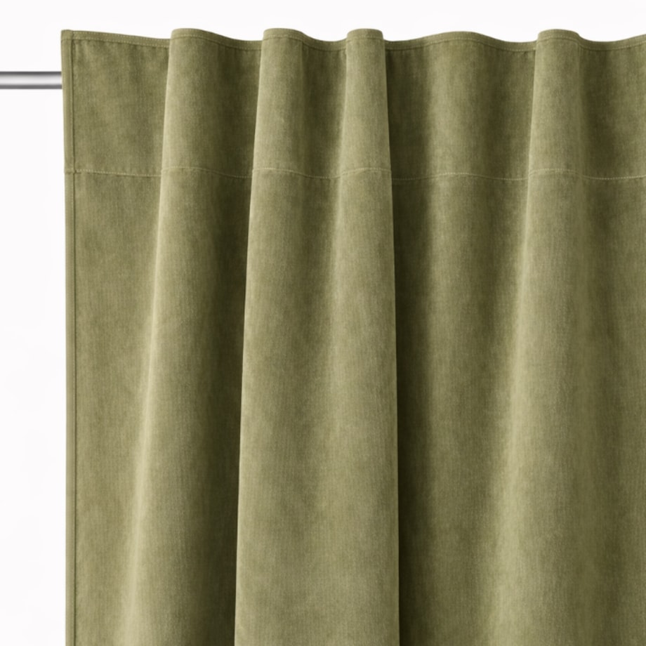 Zasłona zaciemniająca welurowa Werona w kolorze oliwkowym 260 cm